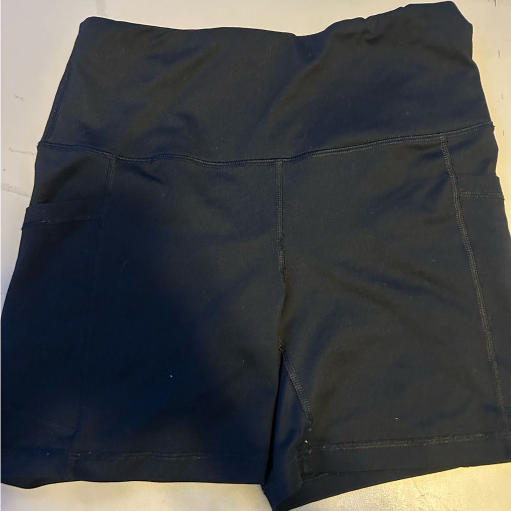 Women's Black High-Waisted Biker Shorts